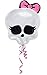 Produktbild Skull with Pink Bow Holograhic Balloon Mylar Goth Party - Riesen Party Luftballon 45,5cm aus USA