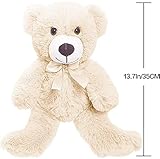 SNOWOLF Bear Plush Cute Stuffed Animal Toys Pillow Bear Doll Gift for Kids Boys Girls Birthday Christmas Valentine's Day (13.7In/35CM)