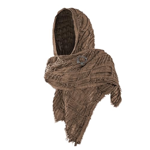 Halloween Hooded Cape Viking Costume,Medieval Hooded Cloak,Vintage Viking Clothing Accessories,Renaissance Accessories