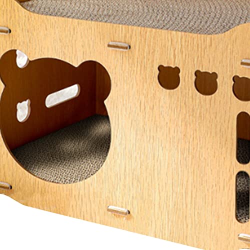 Esconderijo para Arranhador de Gato, Arranhador de Gato Confortável Empilhável de Camada Dupla Estáv