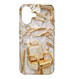 Elegant Barbers and Hairstylists Salon Tools Case for iPhone 17