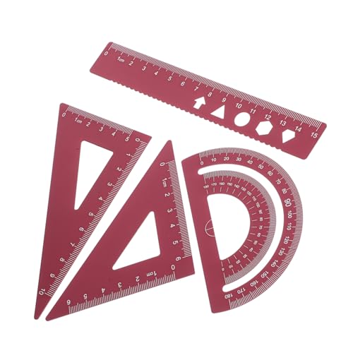 HONMEET 4個 アルミニウム合金定規セット アーキテクトスケール 学校定規