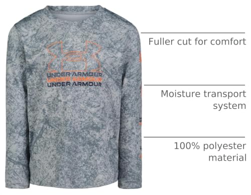 Image of Under Armour Boys' Long Sleeve Logo Graphic T-Shirt, Lightweight & Breathable, Relaxed Fit