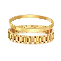 2 Pcs Women Gold Strap Bracelet