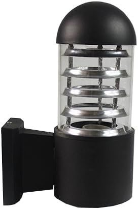 7W E27 LED-bulb-replaceable Wall Sconces Outdoor Light Waterproof Black Finish Warm White