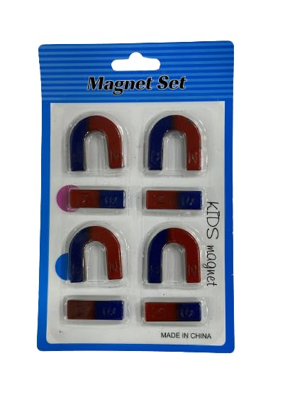 SCHMIDT 8 Pieces Magnet Cards of Different Sizes Science Kids Magnet Kit for Education Experiment School Home, Educational Horseshoe & Bar Magnets (B0CDS8PN6J) Amazon Price History, Amazon Price Tracker
