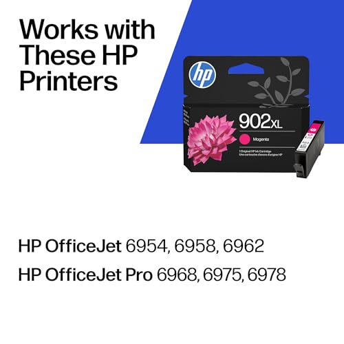 Image of HP 902XL Magenta High-Yield Ink Cartridge | Works with OfficeJet 6950, 6960, Pro 6960, 6970 Series | T6L87AN