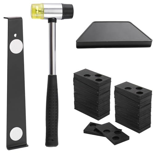 Sliva Laminate Wood Flooring Installation Kit with 40 Spacers Mallet Block and Pull Bar