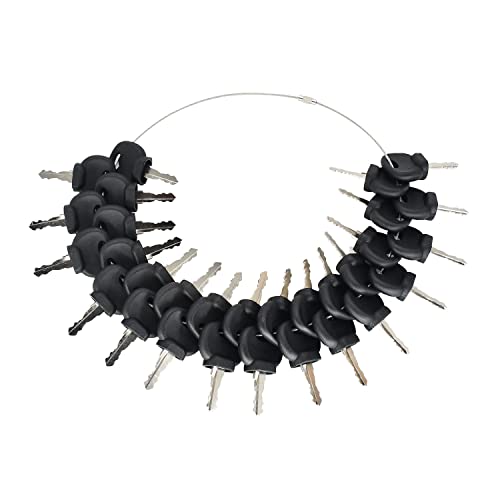 Congparts 30 pcs Ignition Keys 14607 Compatible with JCB Compatible with Bobcat Compatible with Bomag Compatible with Caterpillar Compatible with Dynapac Compatible with Ford