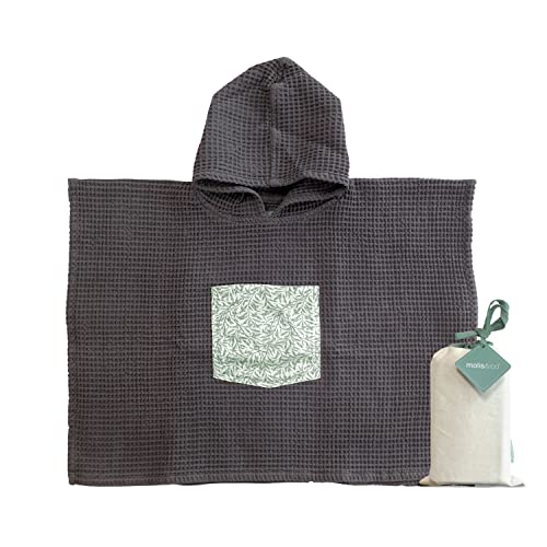 molis&co. Poncho de Baño para Niños de 3-4 años. Ines. Toalla con Capucha para Playa. Bata de baño para niño Ligera y Compacta. (Oeko-Tex 100) Cover