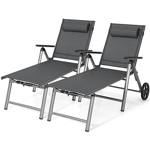 Outsunny Lot De 2 Chaises Pliantes D'extérieur En Rotin PE Avec