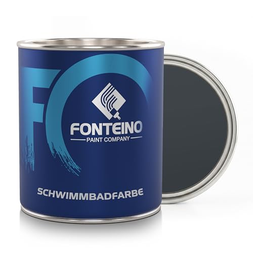 Schwimmbadfarbe Poolfarbe Poolbeschichtung Schwimmbeckenfarbe Anthrazitgrau - 750ml