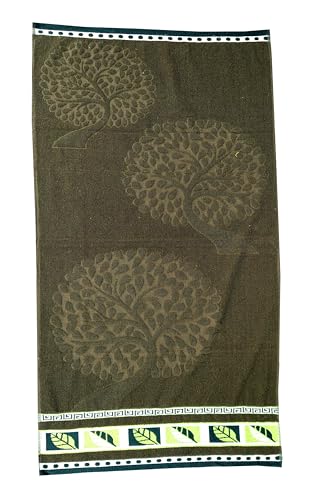 Image of Space Fly Pure Cotton Towels for Bath Large Size | 600 GSM Gym Towel for Men Workout Small | Luxury Towel for Bath | Fresh Loom Cotton Towel for Bath Women | Towel for Men Cotton Bathing Towel (Green)