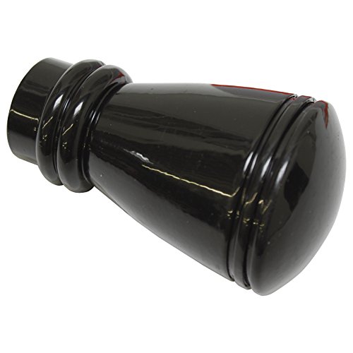 GARDINIA Embouts pour tringle à rideau, 2 embouts Siro, Série Chicago, Métal, Noir, Diamètre: 20 mm