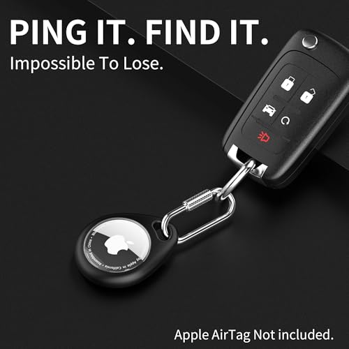 Image of for AirTag Holder for Apple Air Tag 2nd Generation 1st Gen- 4 Pack Air Tagholder Keychain with Professional Carabiner, Waterproof & Shockproof TPU Air Tag Case 2 /1 for Keys, Backpacks, Pets, Luggage