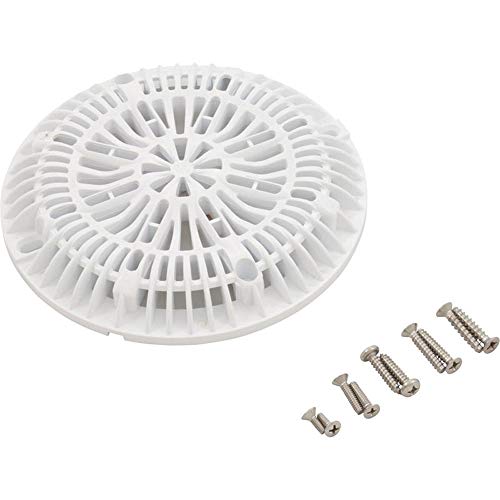 Custom Molded Products Main Drain Cover, CMP Galaxy, 8 , White, w Screw Kit