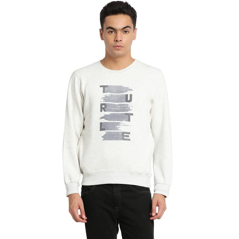 Sweat-shirt à col rond Turtle en coton premium avec imprimé graphique moderne