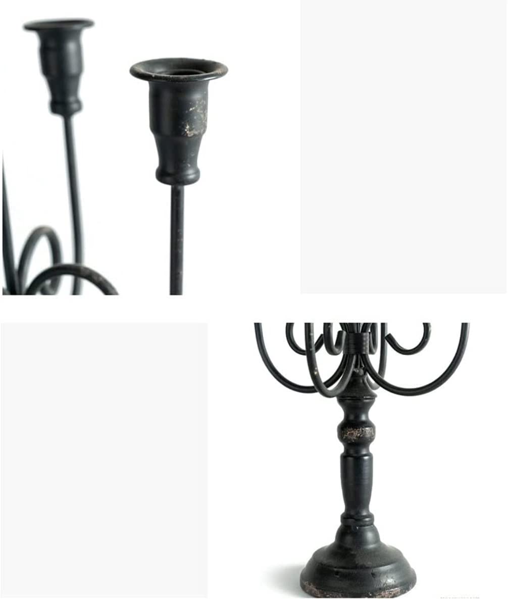 Kerzenhalter für Adventskranz, Kerzenständer Aus Schmiedeeisen, Fünfköpfiger Kerzenständer, Retro-Romantisches Kerzenlicht, Hochzeitsrequisiten, Heim-Desktop-Kerzenhalter Heim-Party-Dekoration
