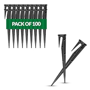 GARDENIX® Pack of 100 WirePEG Securing Pegs for Boundary Wire for Robotic lawnmowers kompatible with Gardena Husqvarna Worx Bosch