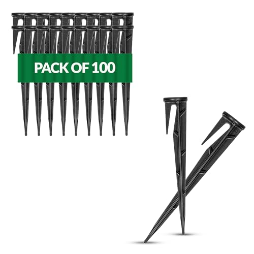 GARDENIX® Pack of 100 WirePEG Securing Pegs for Boundary Wire for Robotic lawnmowers kompatible with Gardena Husqvarna Worx Bosch