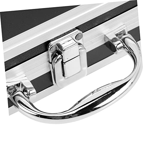 Image of COLLBATH Aluminum Alloy Tool Storage Box with Handle Large Capacity Portable Organizer Case Multifunctional Makeup Briefcase for Home Office Travel 9.05X6.49X2.36 Inch