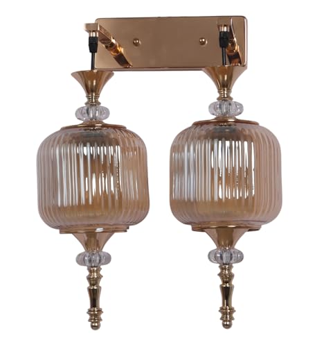 Image of ELAINTE Premium Wall Light | | Elegant Glass Wall Lamp for Living Room & Hallway | 3 Years Warranty | Free Bulb (Elara-Single)
