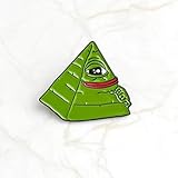Metalltyp: Zinklegierung Die Frosch Meme Emaille Pins Shooting Pyramid   Denkstile Tier Brosche Badge-Style-2