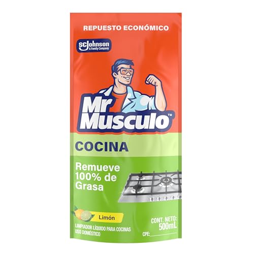 El Mejor Listado de Repuestos de estufas para comprar online. 44 Mr Músculo Limpiador Líquido para Cocinas y Múltiples Superficies, Aroma Limón, 1 Repuesto de 500 ml