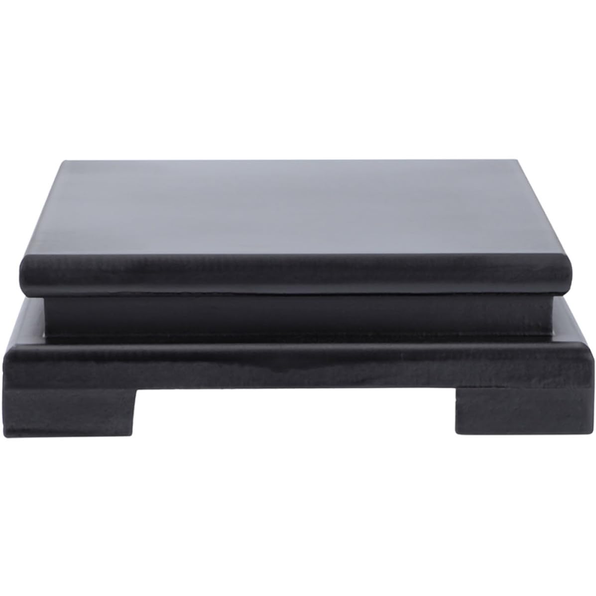 Socle en Bois Noir SHINEOFI pour Pots de Fleurs et Sets à Thé