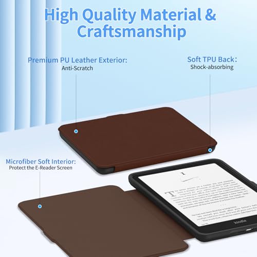 Image of Sanyetral Premium PU Leather Protective Case with Auto Wake /Sleep Function -Brown