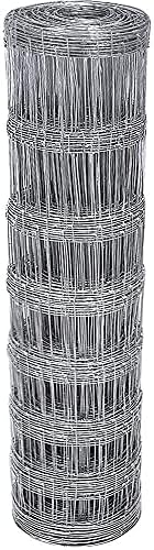 Amagabeli Garden Home 50m L8/100/15 Wire Stock Fencing Hot Dipped Galvanized Netting 2mm Wire Diameter Garden Farm Paddock Boundary Fence Livestock Fence for Pig Sheep Deer Cow Horse HC07