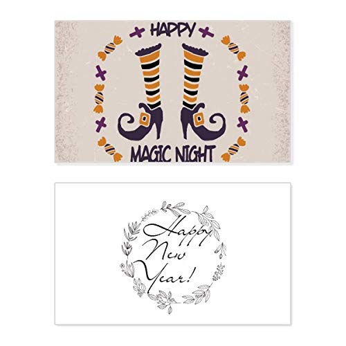 Tarjeta de Año Nuevo para dedicar buenos deseos y bendiciones de forma elegante