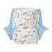 CutiePlusU Adult Diapers 10 Pieces, Disposable Incontinence Briefs with Tabs for Women and Men, Maximum Overnight Absorbency- Cosmic Adventurer (Medium 28