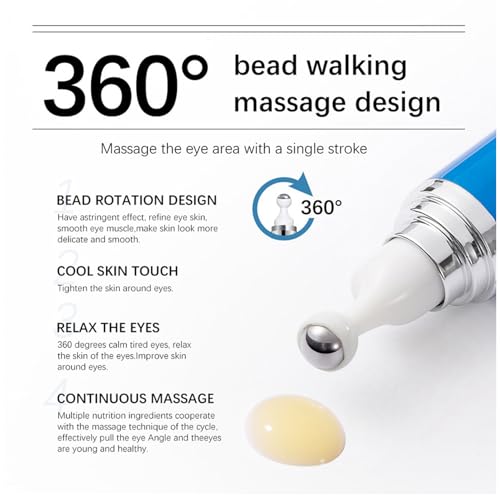 5% Caffeine Eye Cream - Eye Cream for Dark Circles and Puffy Eyes - Dark Circle Eye Cream - Under Eye Roller with Caffeine- Eye Bags Remover - Eye Cream Anti aging - Image 7