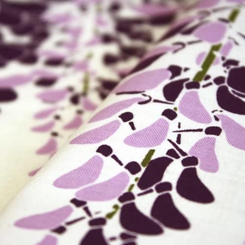 染の安坊 Anbo Tenugui Hand Towel, Wisteria Trellis, FUJIDANA, 100% Cotton, Made in Japan, 13.8 x 39.4 inches