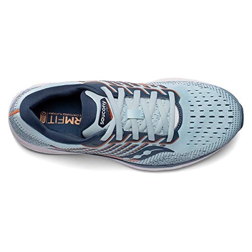 Saucony Women's Ride 13, Sky/Storm, 5.5 Medium