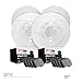 Dynamic Friction Company Front and Rear Brake Geospec Rotors with 5000 Advanced Brake Pads - 4504-54296