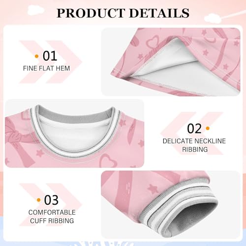 Bow and Heart Girls Dresses Long Sleeve Sweatshirt Dress for Girls Winter Toddler Casual A Line Dresses Size 2-8T3