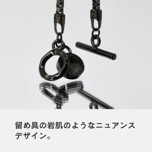 [ライオンハート] ブレスレット LH-1 スキニーチェーンブレスレット サージカルステンレス (金属アレルギー対応) メンズ (ポーチ付き) 直営 19 ベネチアン/ブラック