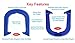 Legend Professional Pitching Horseshoes - Blue Finish - NHPA Sanctioned for Tournament Play - Drop Forged Construction - One Pair (2 Shoes) - Medium Weight