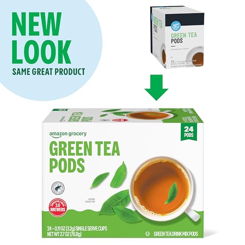 Amazon Grocery, Green Tea Pods, 2.7 Oz, 24 Ct - image 2