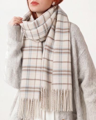 Tavaleu Winter Scarf for Women Cashmere Feel Oversized Plaid Scarfs - image 2