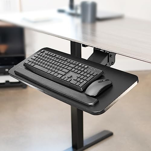 Vivo FBA_MOUNT-KB03B Adjustable Computer Keyboard & Mouse Platform Tray Ergonomic Under Table Desk Mount Drawer Underdesk Shelf thumb #1
