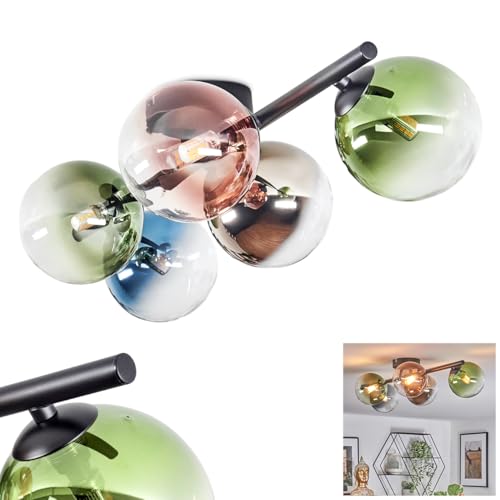 Plafonnier Chehalis boules bleu vert clair pour éclairer le salon