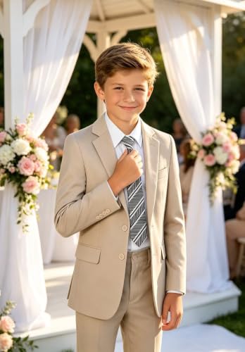 Image of Kids Suits for Boys Summer Dress Clothes Toddler Boy Tuxedo Wedding Outfit
