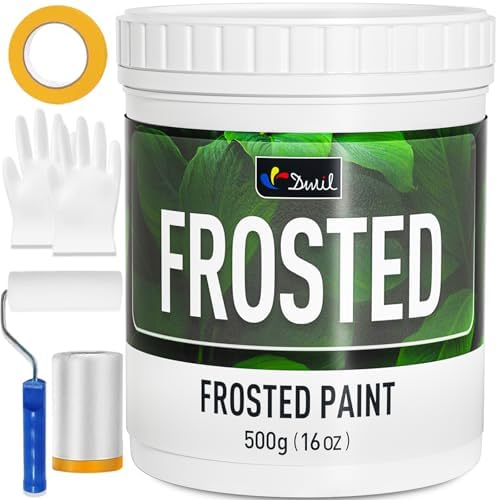 DWIL Frosted Glass Paint for Window - Window Privacy Paint, Waterproof & UV Resistant, Frosted Glass Spray, for Bathroom, Kitchen, Room, Sliding Door, 16oz (with tools)