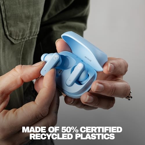 Image of Skullcandy Smokin' Buds Wireless Noise Isolating Earbuds - Preppy Blue