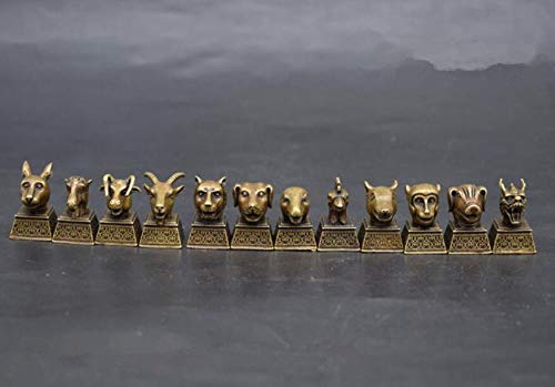 Ornements en laiton KELIEQA statuette du zodiaque pour un cadeau symbolique