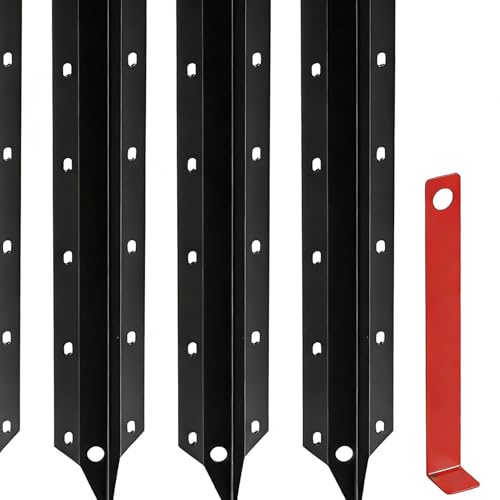 Kit de reparación de postes de valla en acero forjado para soporte exterior 8