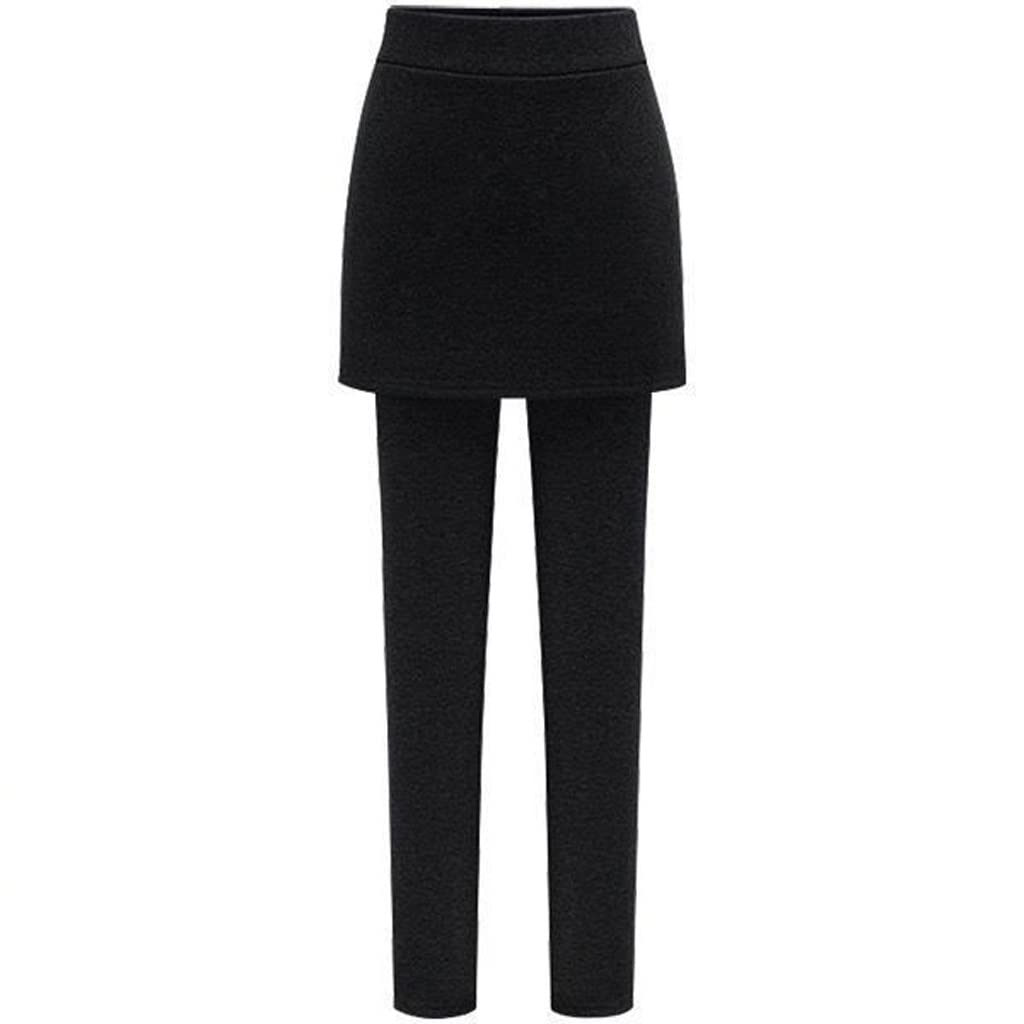 Leggings Women skirt Pants Culotte Tights Fitness Plus Size Winter Warm sport Legging(Gray,XXXXX-Large code)